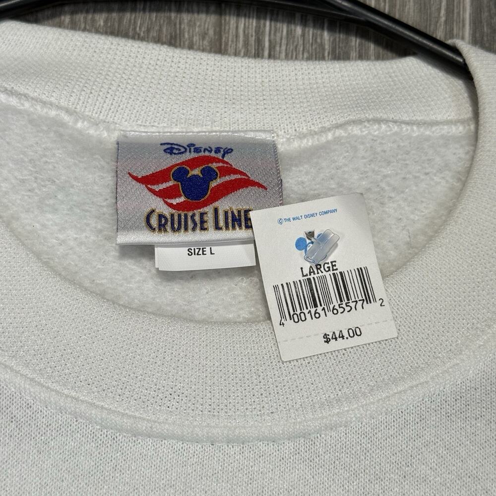 VINTAGE Disney Cruise Line Sweatshirt Adult Large Castaway Cay Bahamas USA NWT - Picture 5 of 9